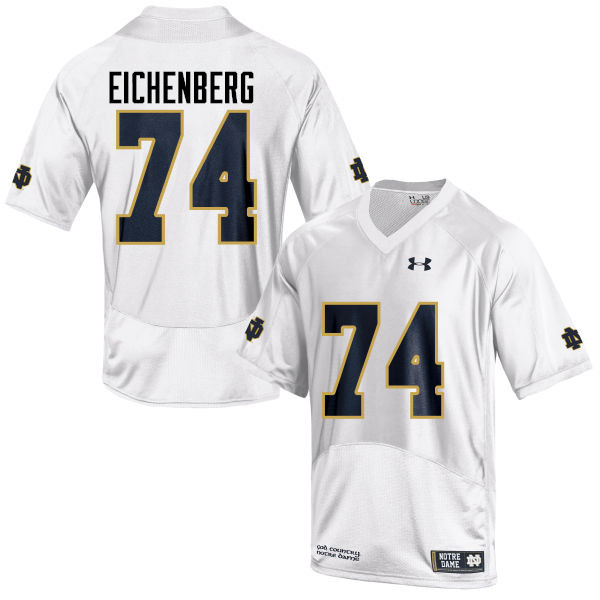 Men #74 Liam Eichenberg Notre Dame Fighting Irish College Football Jerseys-White